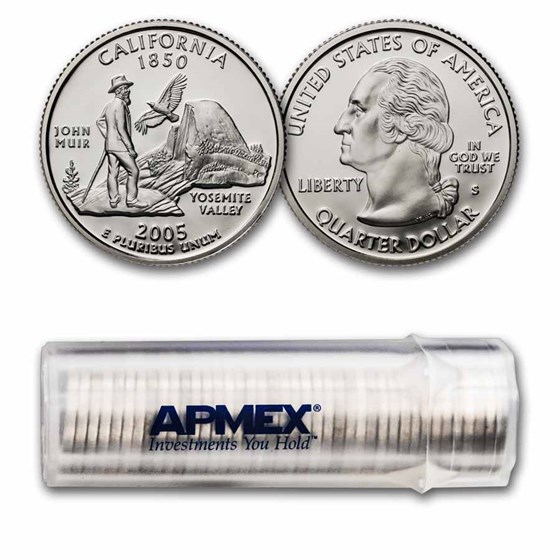 2005-S California State Quarter Gem Proof 40-Coin Roll