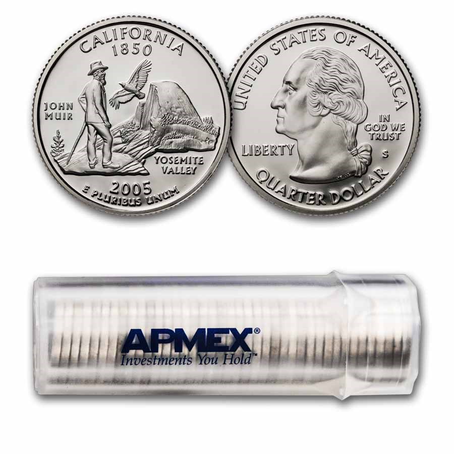 2005-S California State Quarter Gem Proof 40-Coin Roll