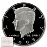 2005-S Kennedy Half Dollar 20-Coin Roll Proof
