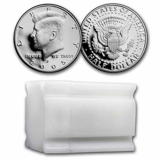 2005-S Silver Kennedy Half Dollar 20-Coin Roll Proof 2005-S Silver Kennedy Half Dollar 20-Coin Roll Proof