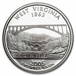 2005-S W. Virginia State Quarter Gem Proof 40-Coin Roll (Silver)