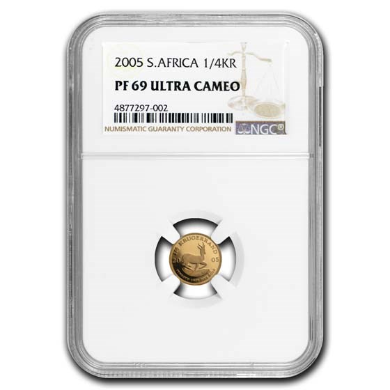 2005 South Africa 1/4 oz Gold Krugerrand PF-69 NGC 2005 South Africa 1/4 oz Gold Krugerrand PF-69 NGC