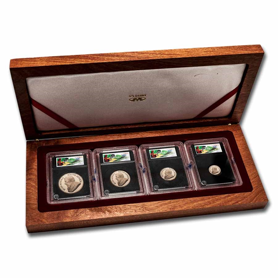 2005 South Africa 4-Coin Gold Krugerrand Proof Set (FS) (Dmg Box)