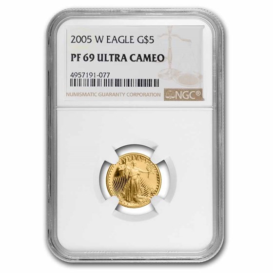 2005-W 1/10 oz Proof American Gold Eagle PF-69 NGC 2005-W 1/10 oz Proof American Gold Eagle PF-69 NGC