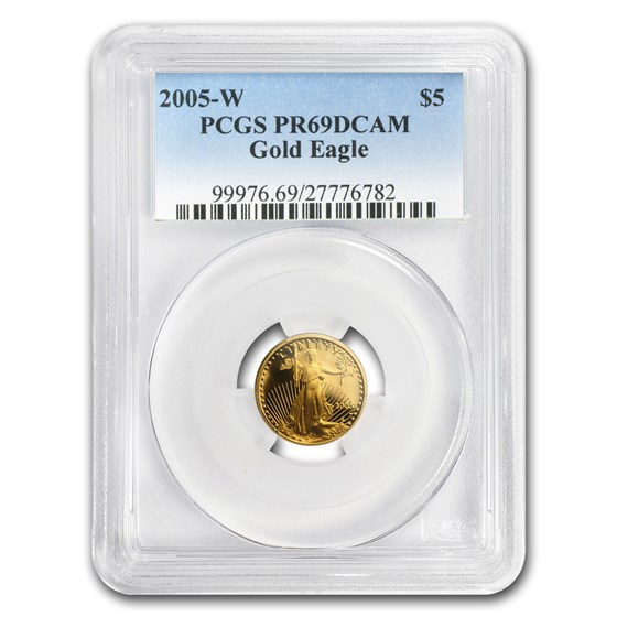 2005-W 1/10 oz Proof American Gold Eagle PR-69 DCAM PCGS 2005-W 1/10 oz Proof American Gold Eagle PR-69 DCAM PCGS