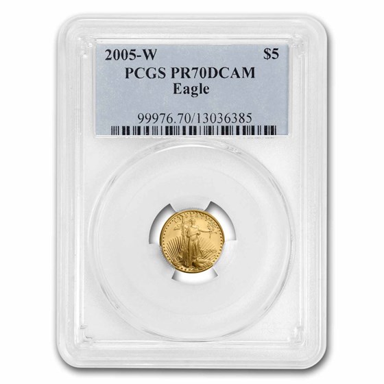 2005-W 1/10 oz Proof American Gold Eagle PR-70 PCGS 2005-W 1/10 oz Proof American Gold Eagle PR-70 PCGS