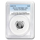 2005-W 1/10 oz Proof American Platinum Eagle PR-70 DCAM PCGS 2005-W 1/10 oz Proof American Platinum Eagle PR-70 DCAM PCGS