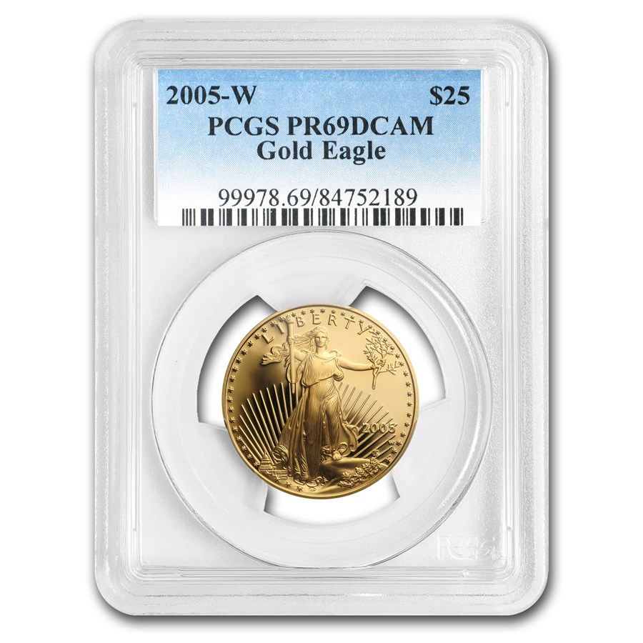 2005-W 1/2 oz Proof American Gold Eagle PR-69 DCAM PCGS