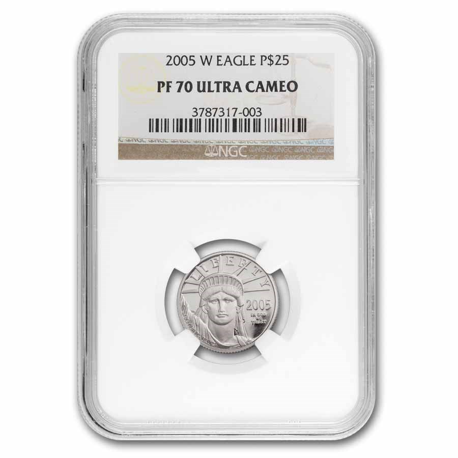 2005-W 1/4 oz Proof American Platinum Eagle PF-70 UCAM NGC