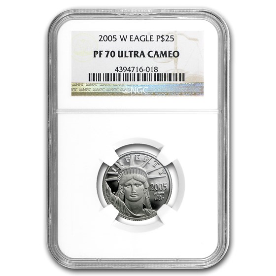 2005-W 1/4 oz Proof American Platinum Eagle PF-70 UCAM NGC 2005-W 1/4 oz Proof American Platinum Eagle PF-70 UCAM NGC