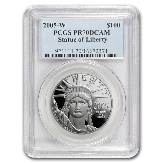 2005-W 1 oz Proof American Platinum Eagle PR-70 DCAM PCGS 2005-W 1 oz Proof American Platinum Eagle PR-70 DCAM PCGS