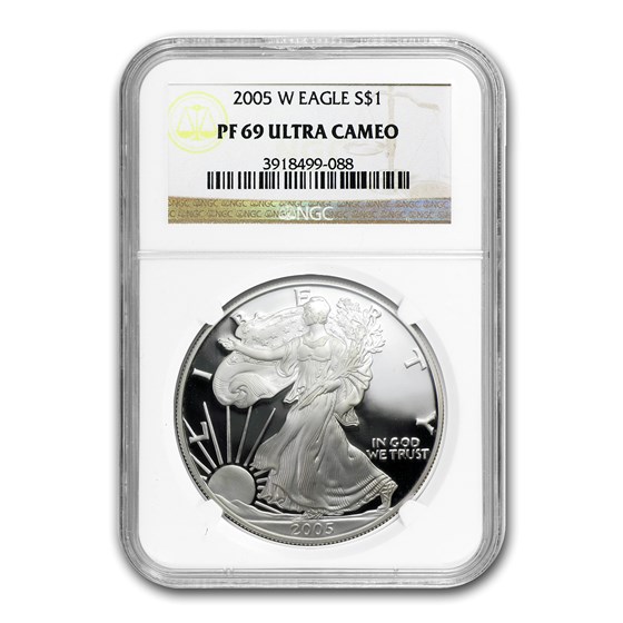 2005-W Proof American Silver Eagle PF-69 NGC 2005-W Proof American Silver Eagle PF-69 NGC