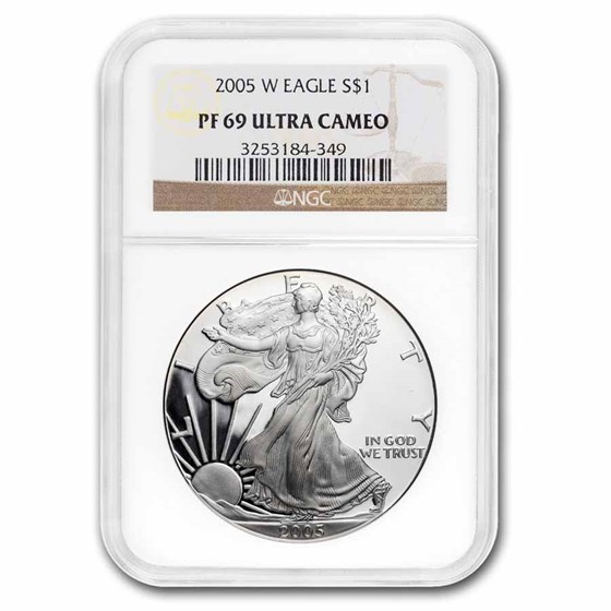 2005-W Proof American Silver Eagle PF-69 NGC 2005-W Proof American Silver Eagle PF-69 NGC