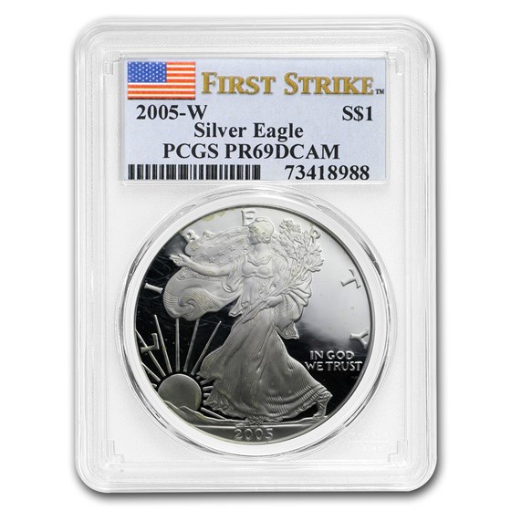 2005-W Proof American Silver Eagle PR-69 PCGS (FS) 2005-W Proof American Silver Eagle PR-69 PCGS (FS)