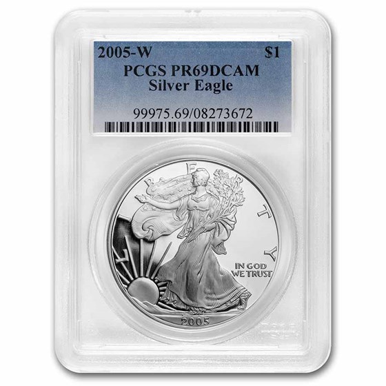 2005-W Proof American Silver Eagle PR-69 PCGS