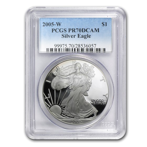 2005-W Proof American Silver Eagle PR-70 PCGS 2005-W Proof American Silver Eagle PR-70 PCGS