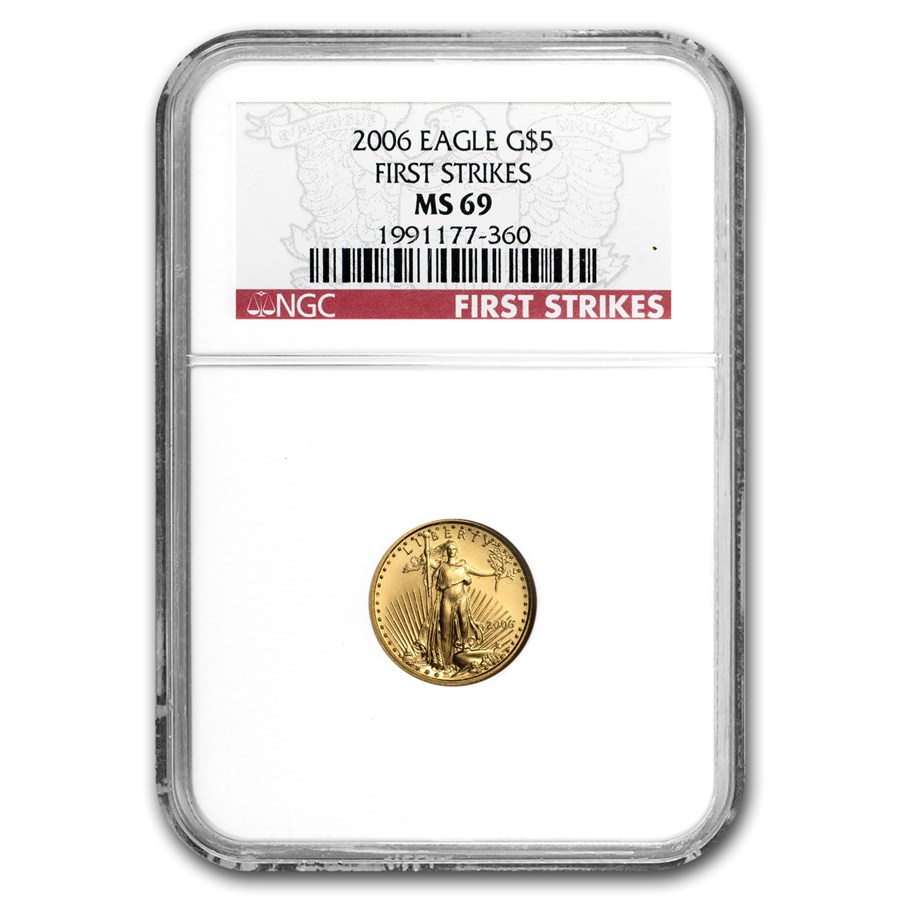 2006 1/10 oz American Gold Eagle MS-69 NGC (First Strikes)