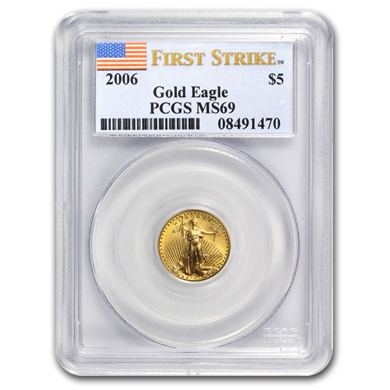 2006 1/10 oz American Gold Eagle MS-69 PCGS (FirstStrike®) 2006 1/10 oz American Gold Eagle MS-69 PCGS (FirstStrike®)