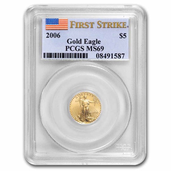 2006 1/10 oz American Gold Eagle MS-69 PCGS 2006 1/10 oz American Gold Eagle MS-69 PCGS
