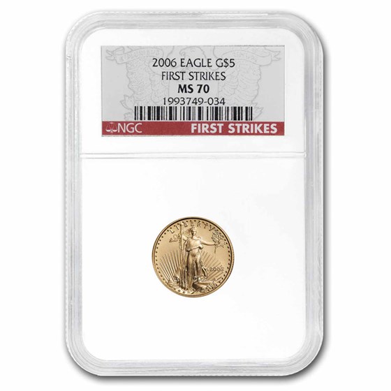 2006 1/10 oz American Gold Eagle MS-70 NGC (FirstStrike®) 2006 1/10 oz American Gold Eagle MS-70 NGC (FirstStrike®)