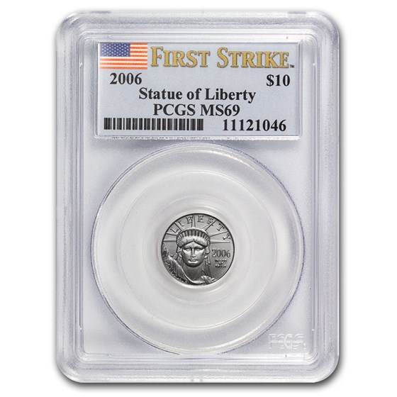 2006 1/10 oz American Platinum Eagle MS-69 PCGS (FirstStrike®) 2006 1/10 oz American Platinum Eagle MS-69 PCGS (FirstStrike®)
