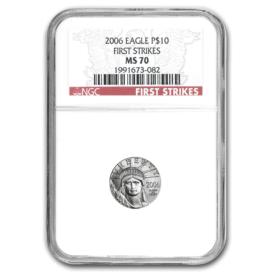 2006 1/10 oz American Platinum Eagle MS-70 NGC (First Strikes)