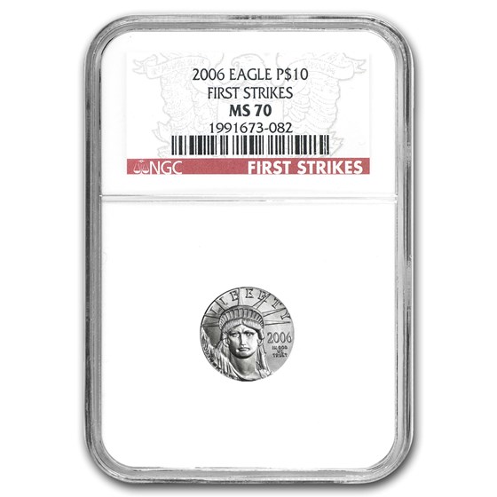 2006 1/10 oz American Platinum Eagle MS-70 NGC (First Strikes) 2006 1/10 oz American Platinum Eagle MS-70 NGC (First Strikes)