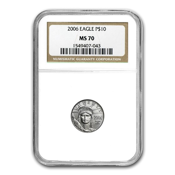 2006 1/10 oz American Platinum Eagle MS-70 NGC 2006 1/10 oz American Platinum Eagle MS-70 NGC