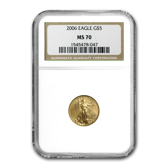 2006 1/10 oz Gold American Eagle MS-70 NGC 2006 1/10 oz Gold American Eagle MS-70 NGC