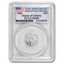2006 1/10 oz Platinum Eagle MS-69 PCGS (10th Anniversary Label)