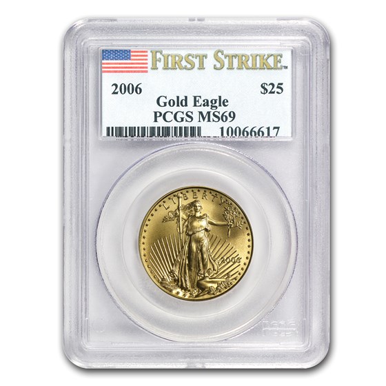 2006 1/2 oz American Gold Eagle MS-69 PCGS (FirstStrike®) 2006 1/2 oz American Gold Eagle MS-69 PCGS (FirstStrike®)