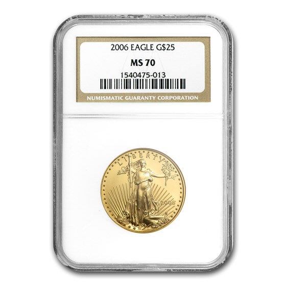 2006 1/2 oz American Gold Eagle MS-70 NGC