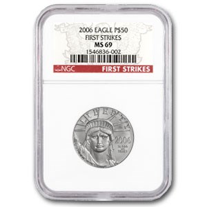 2006 1/2 oz American Platinum Eagle MS-69 NGC (First Strikes) 2006 1/2 oz American Platinum Eagle MS-69 NGC (First Strikes)