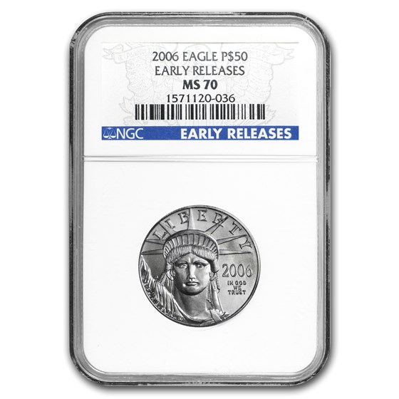 2006 1/2 oz American Platinum Eagle MS-70 NGC (Early Releases) 2006 1/2 oz American Platinum Eagle MS-70 NGC (Early Releases)