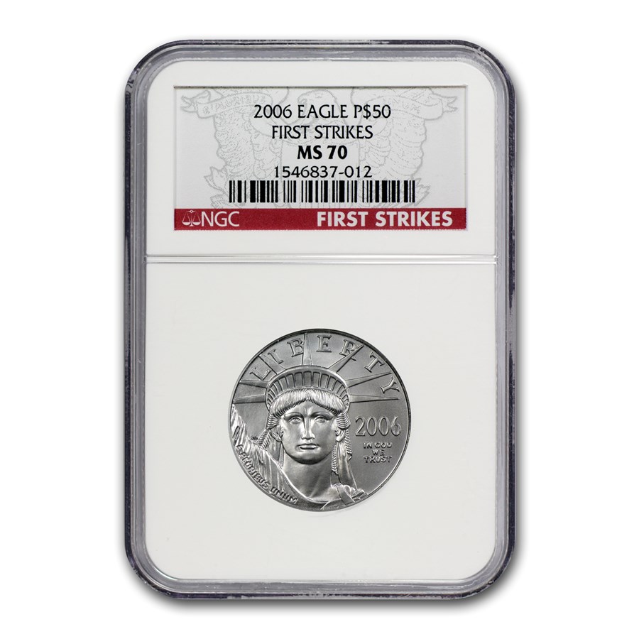 2006 1/2 oz American Platinum Eagle MS-70 NGC (First Strikes)