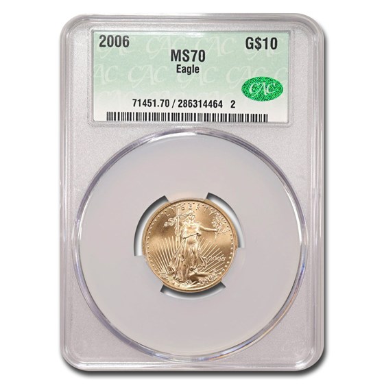 2006 1/4 oz American Gold Eagle MS-70 CACG 2006 1/4 oz American Gold Eagle MS-70 CACG