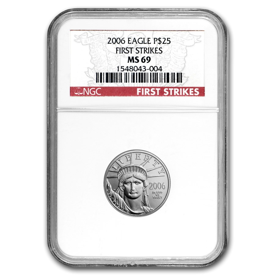 2006 1/4 oz American Platinum Eagle MS-69 NGC (First Strike)