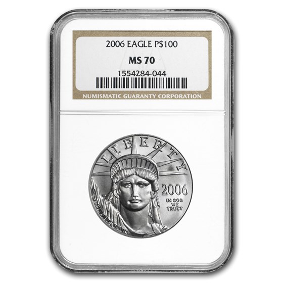 2006 1 oz American Platinum Eagle MS-70 NGC 2006 1 oz American Platinum Eagle MS-70 NGC
