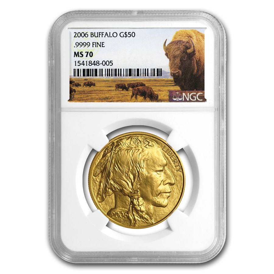 Buy 2006 1 oz Gold Buffalo MS-70 NGC (Buffalo Label) | APMEX