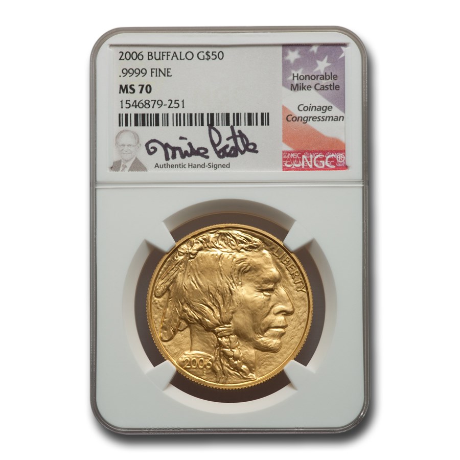 2006 1 oz Gold Buffalo MS-70 NGC (Castle)
