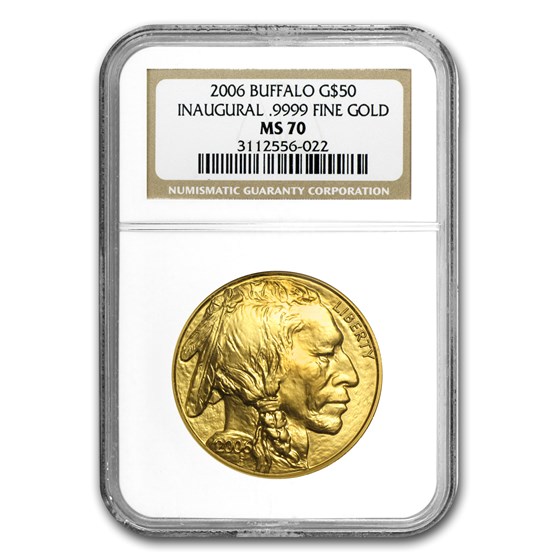 2006 1 oz Gold Buffalo MS-70 NGC (Inaugural Label) 2006 1 oz Gold Buffalo MS-70 NGC (Inaugural Label)