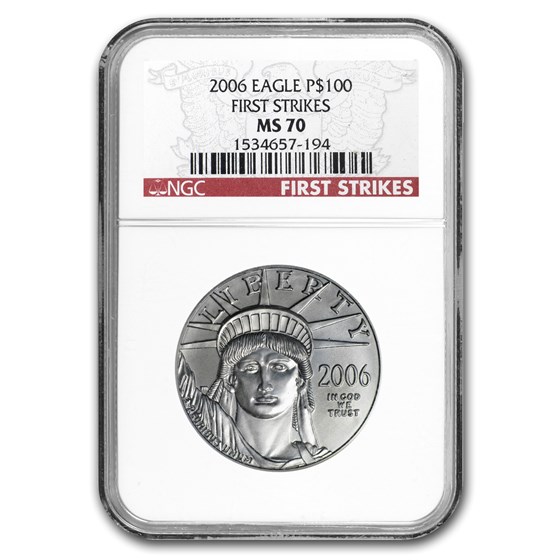 2006 1 oz Platinum American Eagle MS-70 NGC (First Strike) 2006 1 oz Platinum American Eagle MS-70 NGC (First Strike)