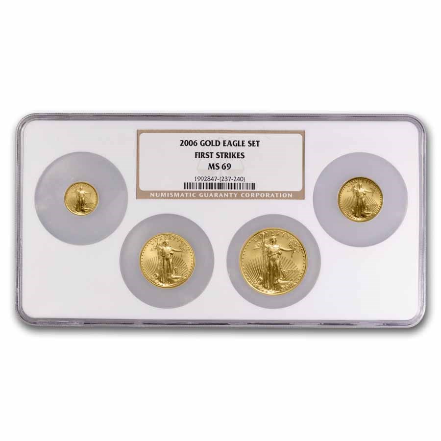 2006 4-Coin American Gold Eagle Set MS-69 NGC (FS)