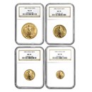 2006 4-Coin American Gold Eagle Set MS-70 NGC