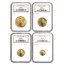 2006 4-Coin American Gold Eagle Set MS-70 NGC