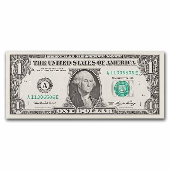 2006 (A-Boston) $1.00 FRN CU (Fr#1932-A) 2006 (A-Boston) $1.00 FRN CU (Fr#1932-A)