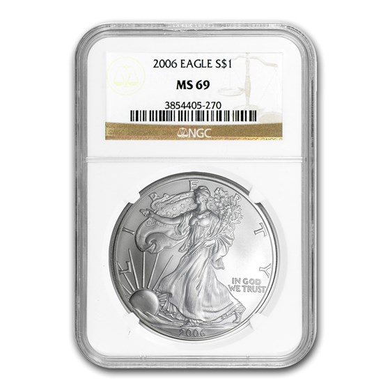 2006 American Silver Eagle MS-69 NGC 2006 American Silver Eagle MS-69 NGC
