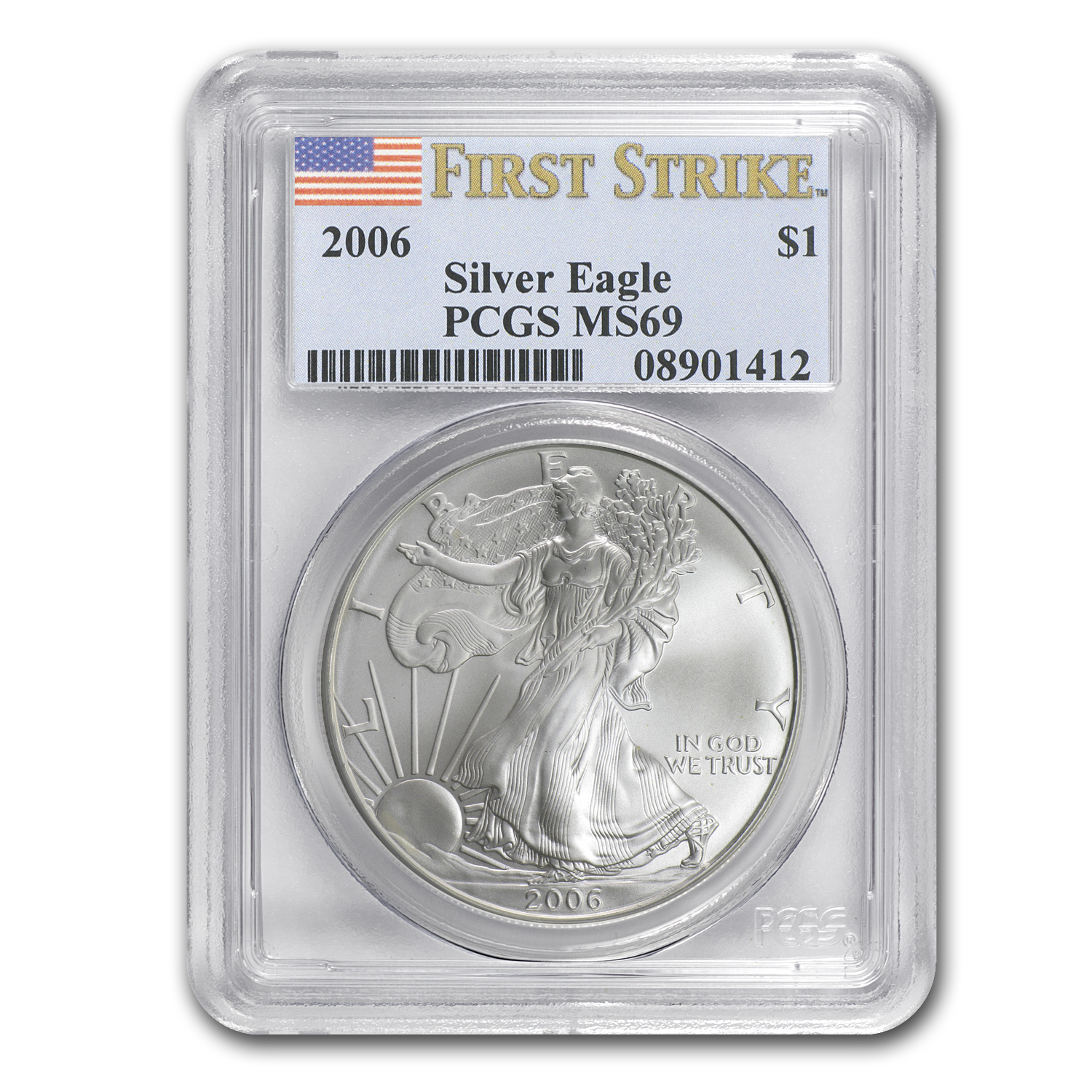 2006 SILVER EAGLE 1-OZ DOLLAR NGC MAC MS-69 PQ FIRST STRIKE SPOTLESS RED LABEL* 