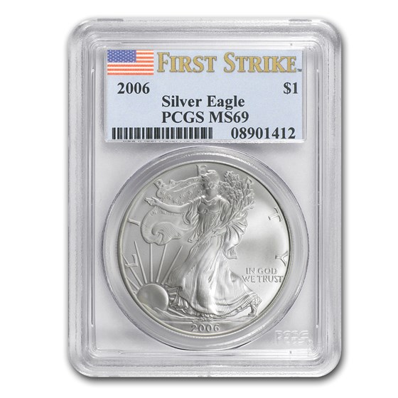 2006 American Silver Eagle MS-69 PCGS (FirstStrike®) 2006 American Silver Eagle MS-69 PCGS (FirstStrike®)