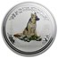 2006 Australia 1/2 kilo Silver Dog MS-68 NGC (Colorized)